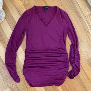 Isabella Oliver long sleeve maroon red long sleeve top